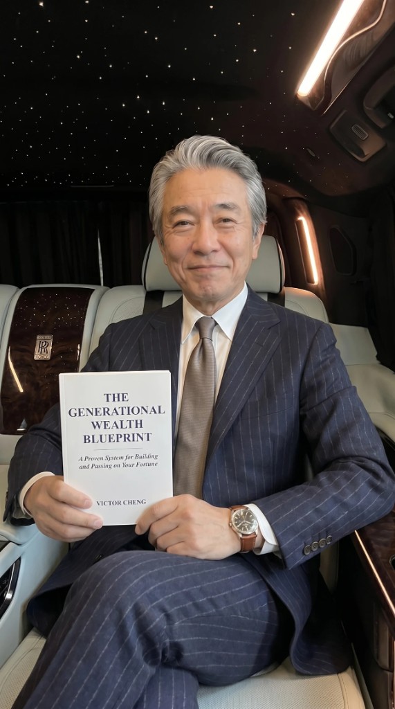 Victor Cheng holding a copy of The Generational Wealth Blueprint